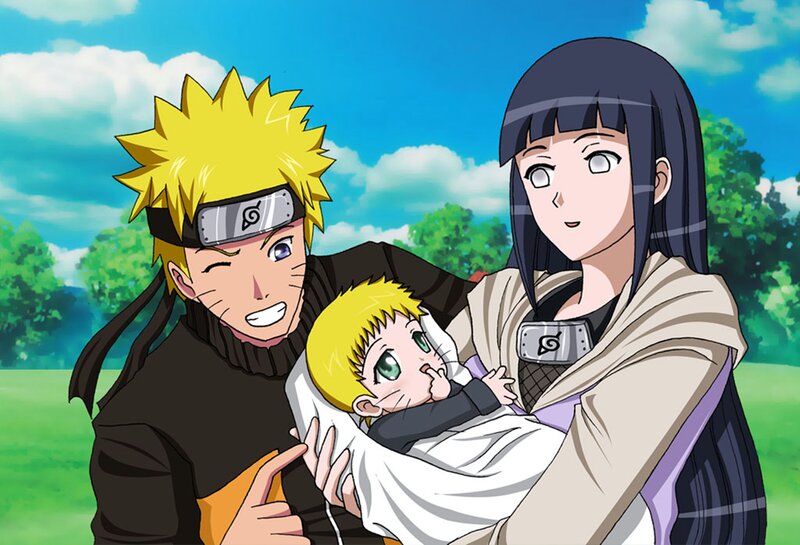 Naruto and Hinata with Baby