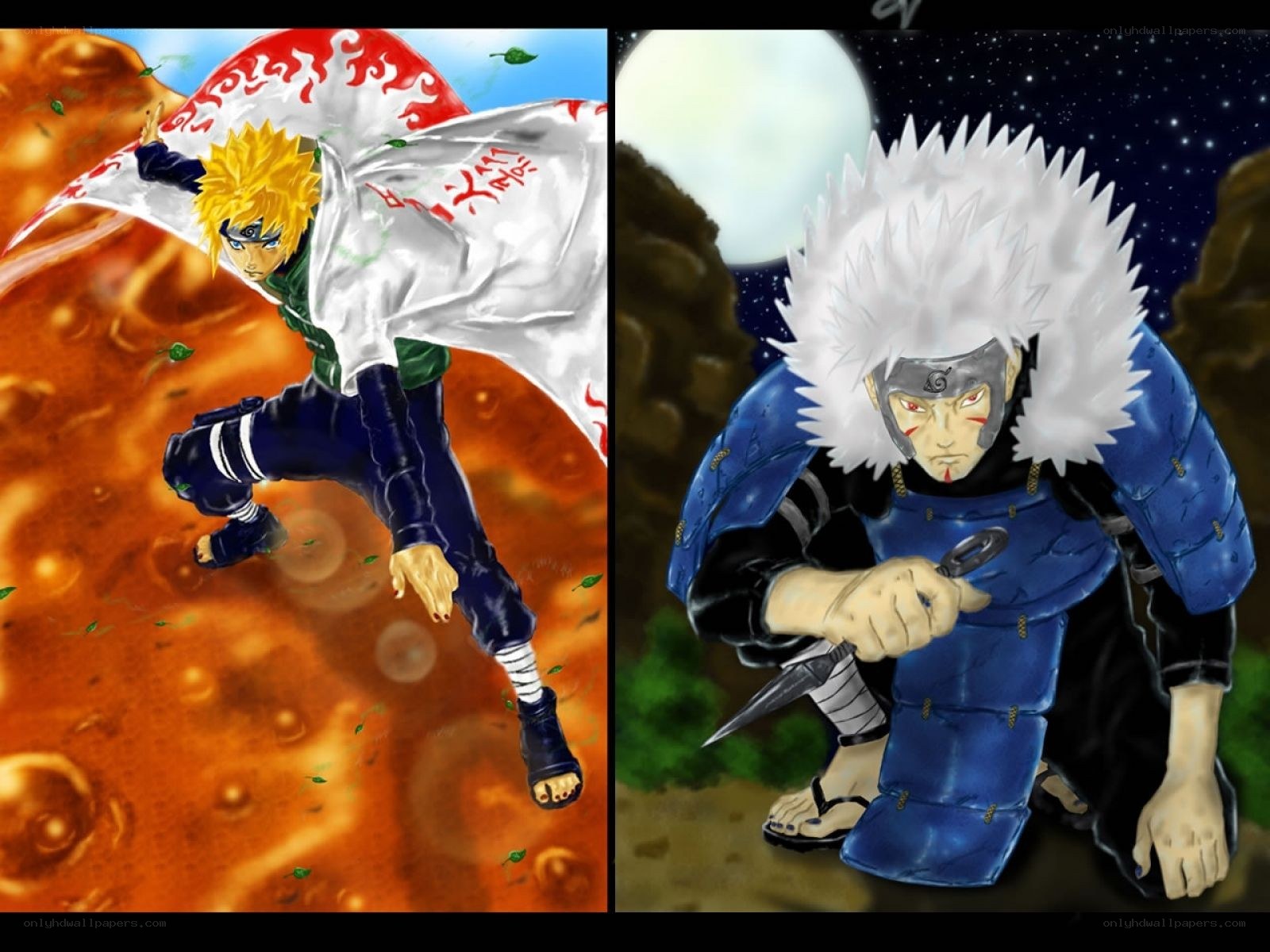 Naruto and Jiraiya artwork