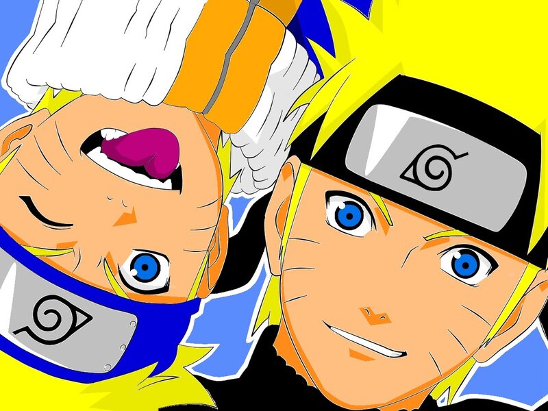Naruto and Jiraiya close-up