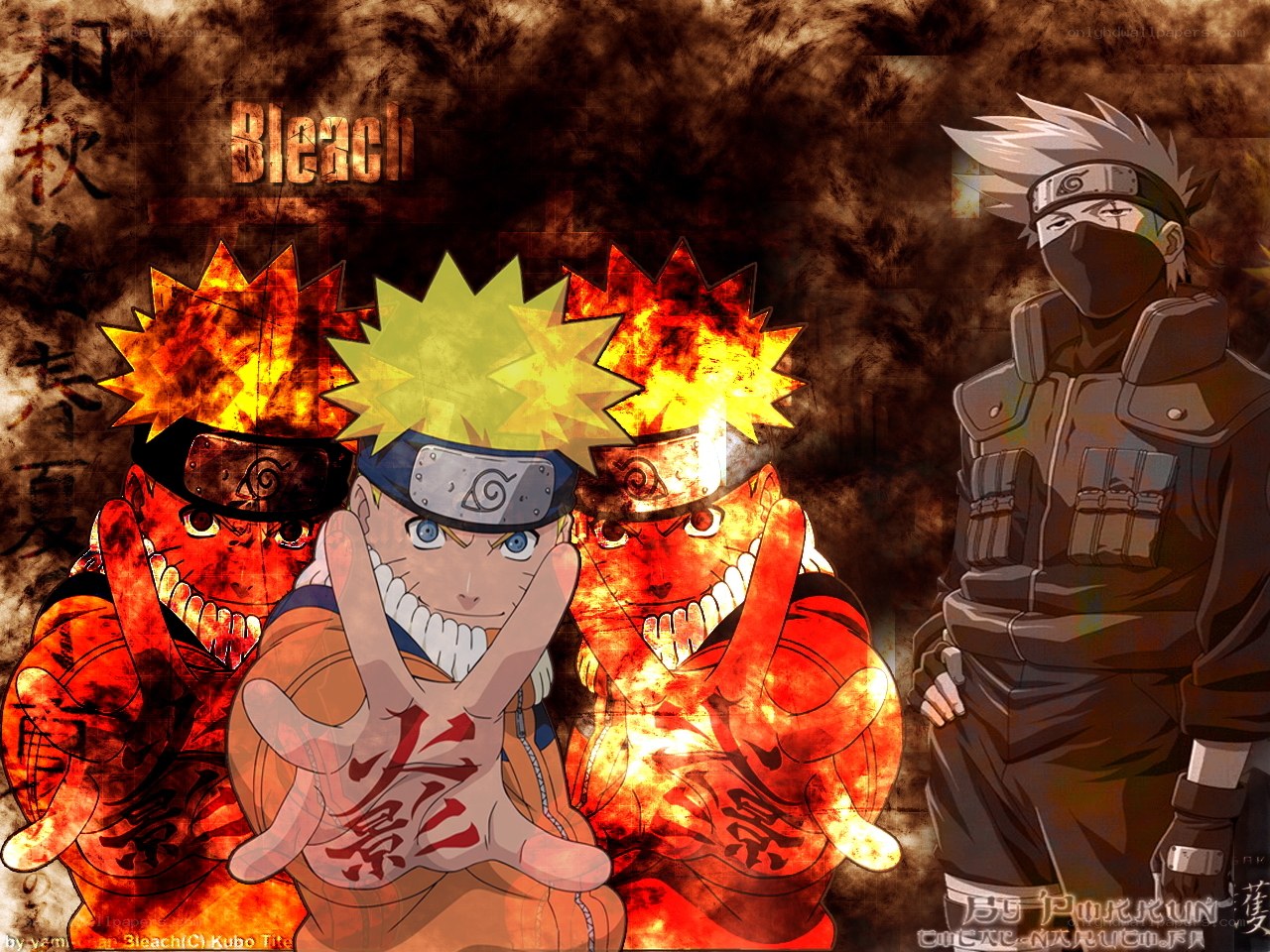 Naruto and Kakashi artwork
