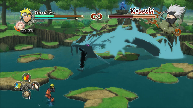 Naruto and Kakashi Fighting — Green