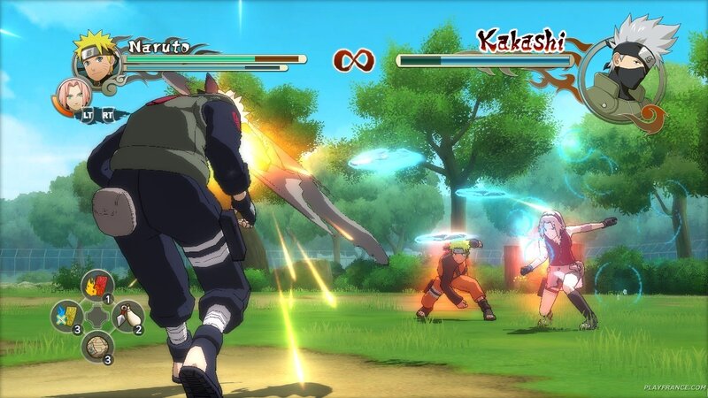 Naruto and Kakashi Fighting