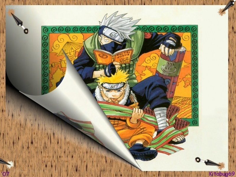 Naruto and Kakashi illustration