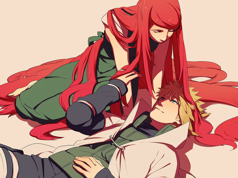 Naruto and Karin lying together