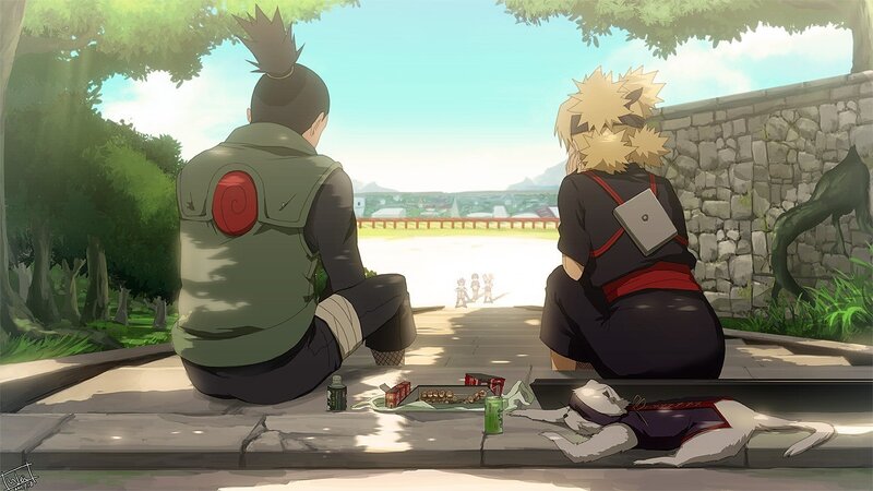 Naruto and Kiba on a peaceful day