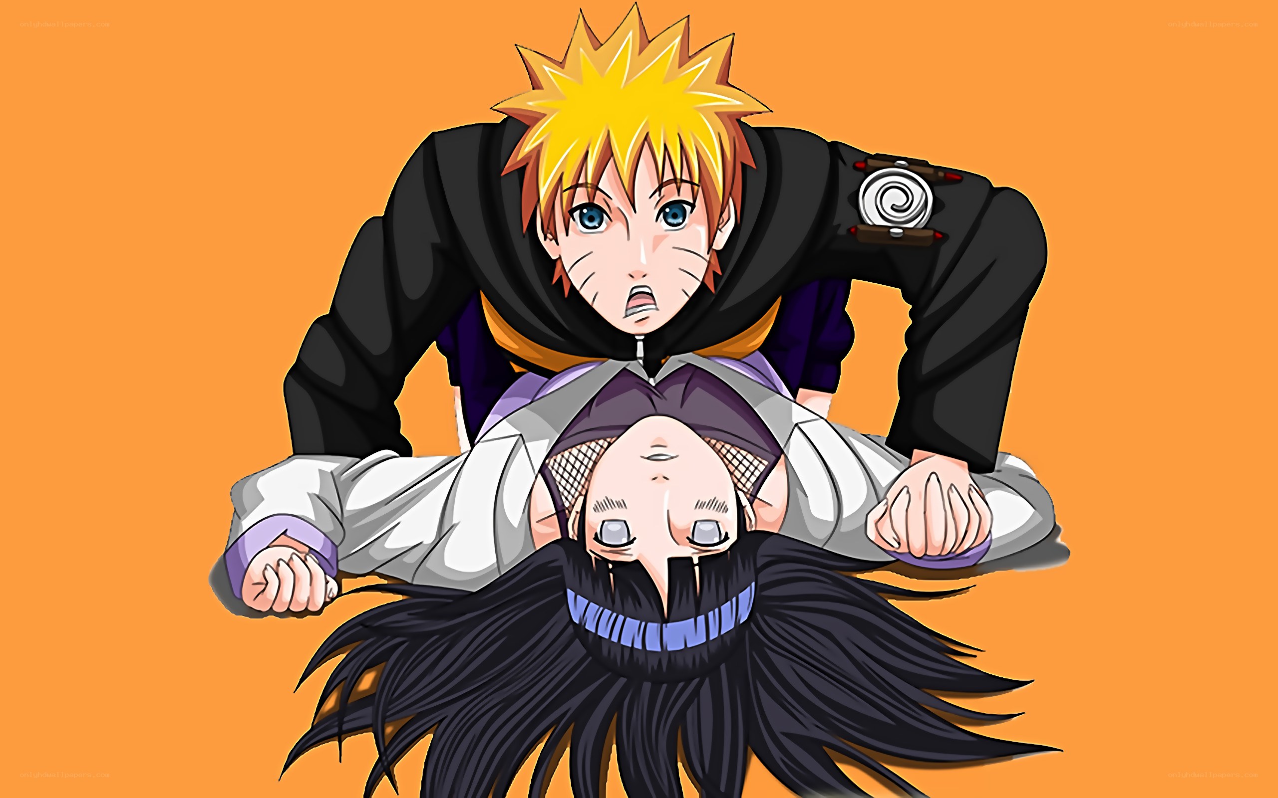 Naruto and Konan in combat