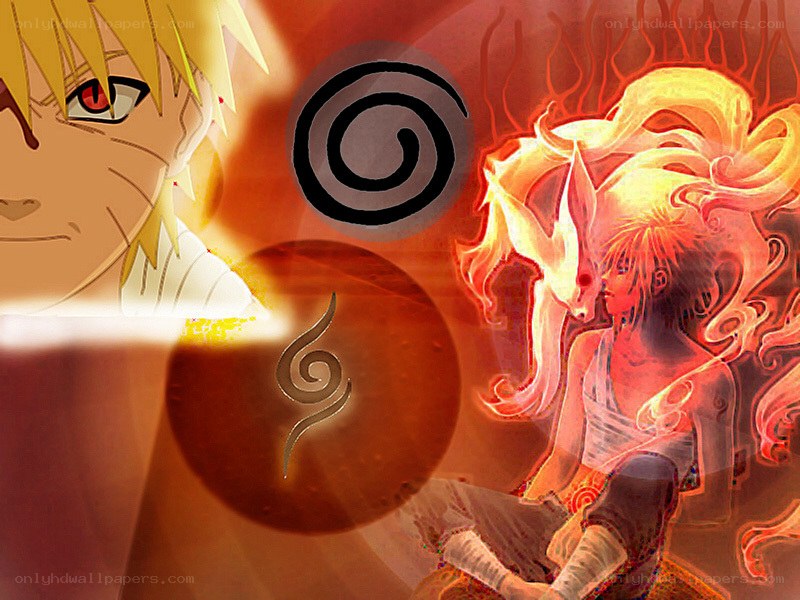 Naruto and Kurama artwork