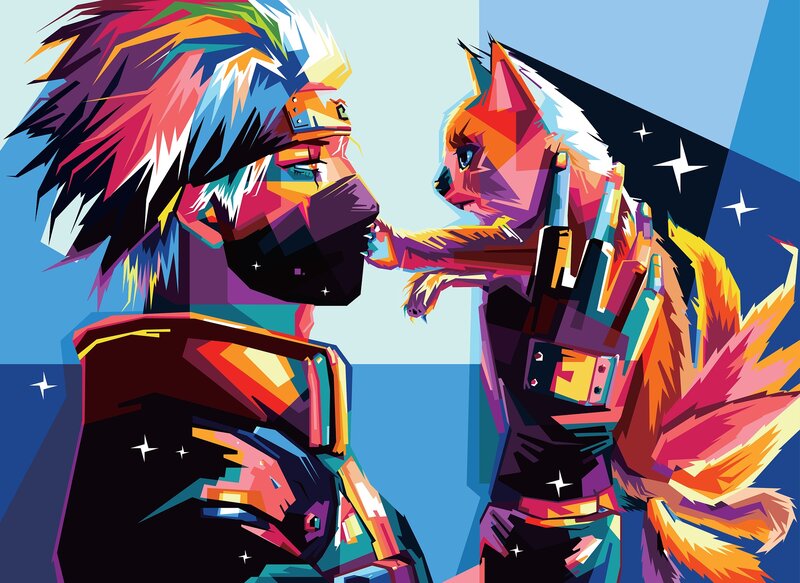 Naruto and Kurama — Blue, Dramatic
