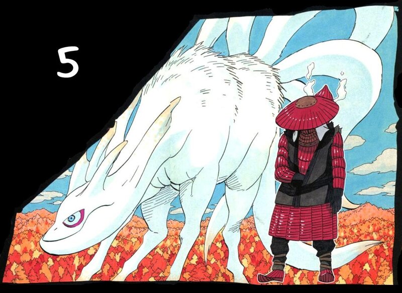 Naruto and Kurama in autumn