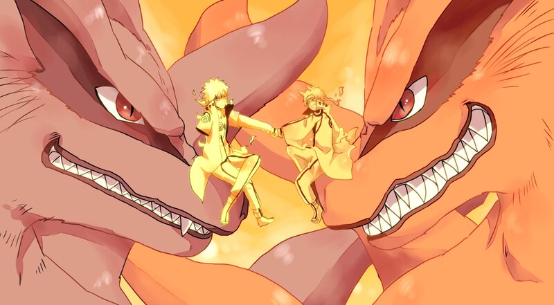 Naruto and Kurama — Orange