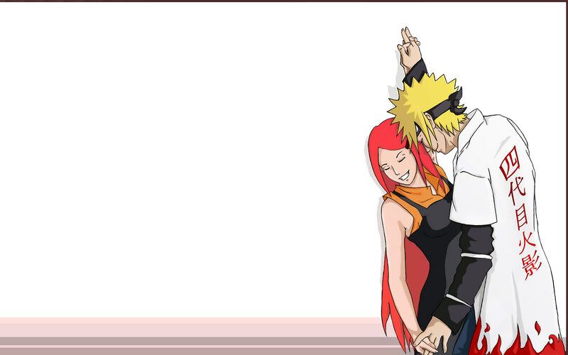 Naruto and Kushina embrace