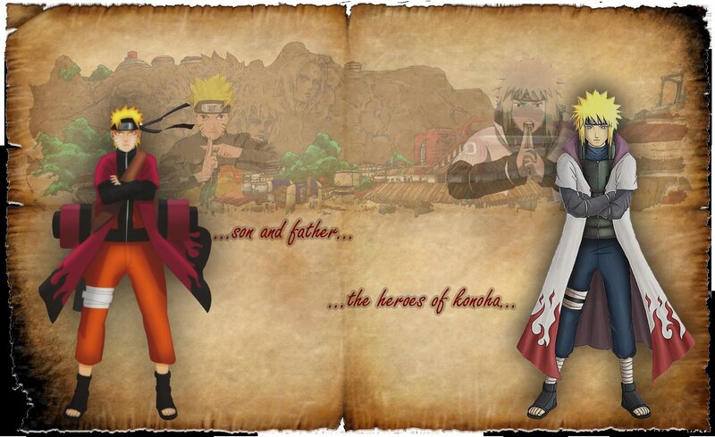 Naruto and Minato — Brown