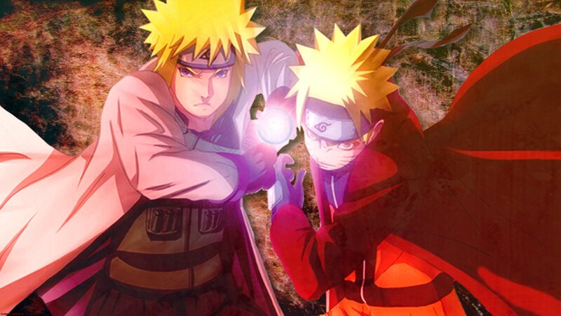 Naruto and Minato clash