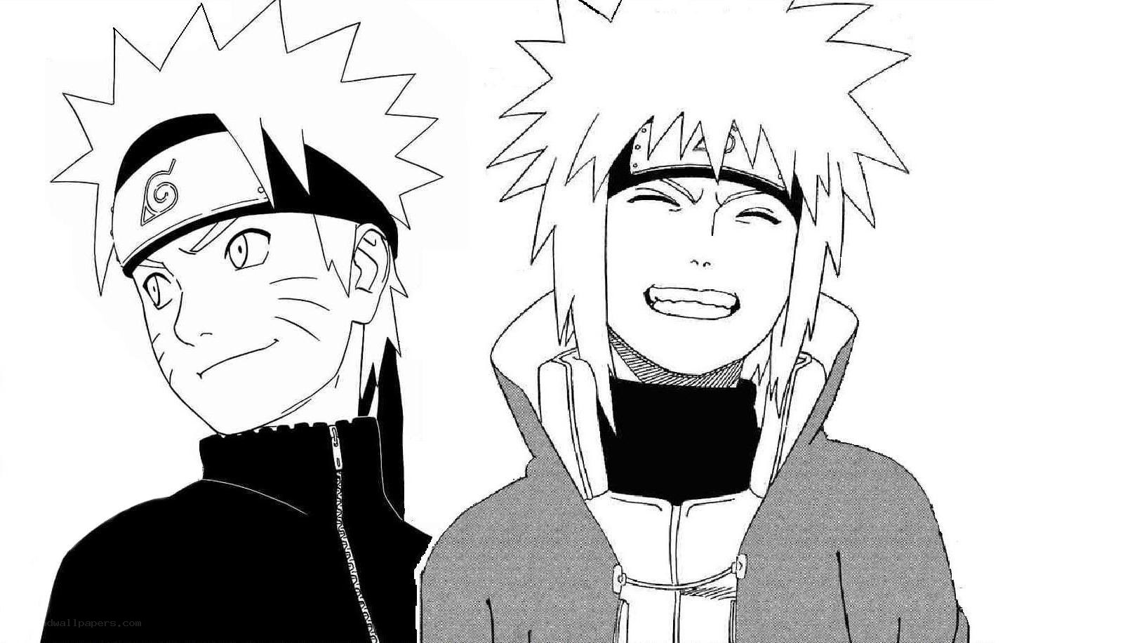 Naruto and Minato manga panel