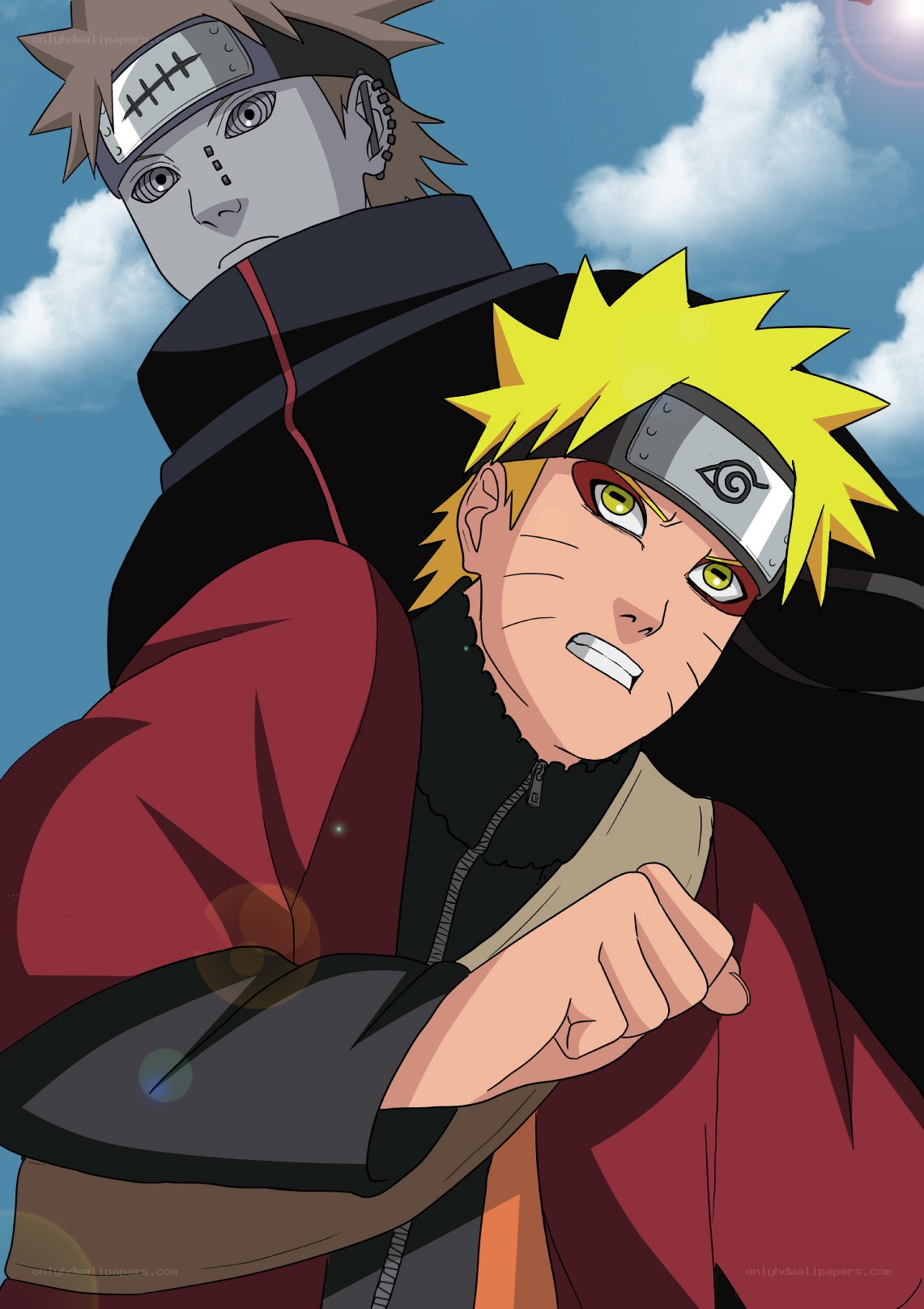 Naruto and Pain in battle