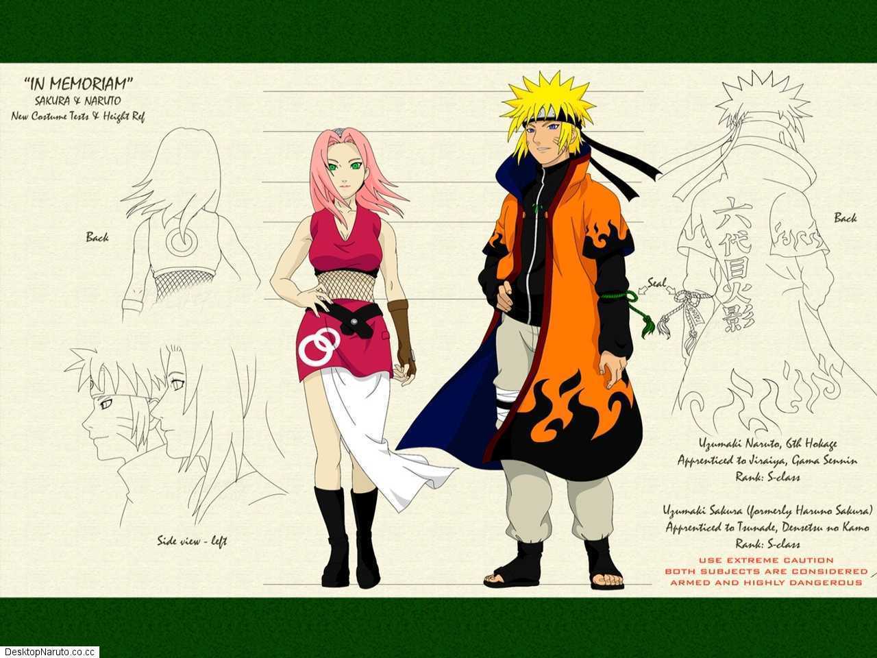 Naruto and Sakura character sheet
