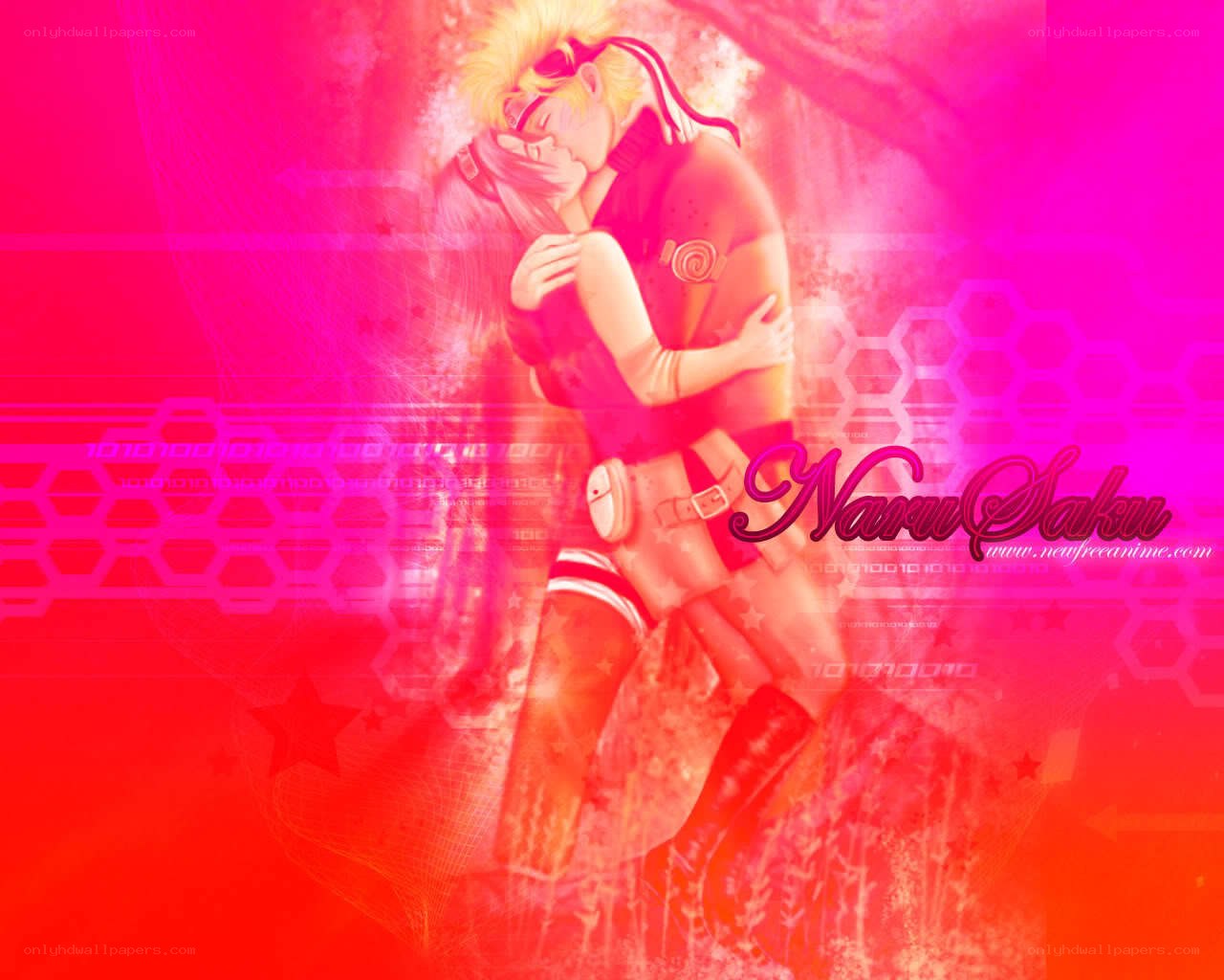 Naruto and Sakura embrace