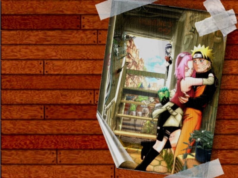 Naruto and Sakura hugging