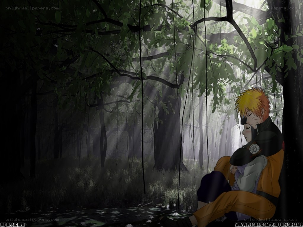 Naruto and Sakura in the forest