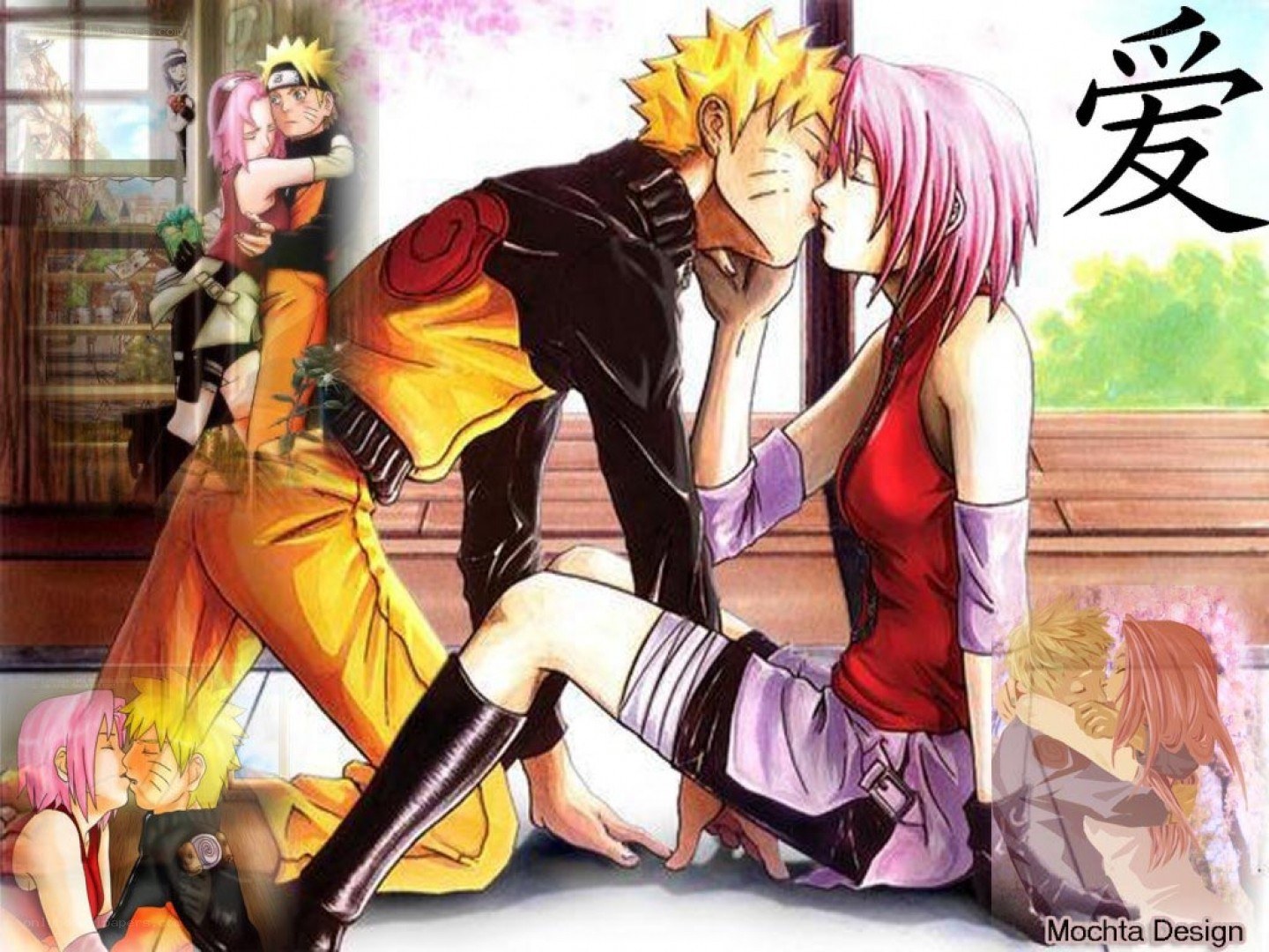 Naruto and Sakura kiss