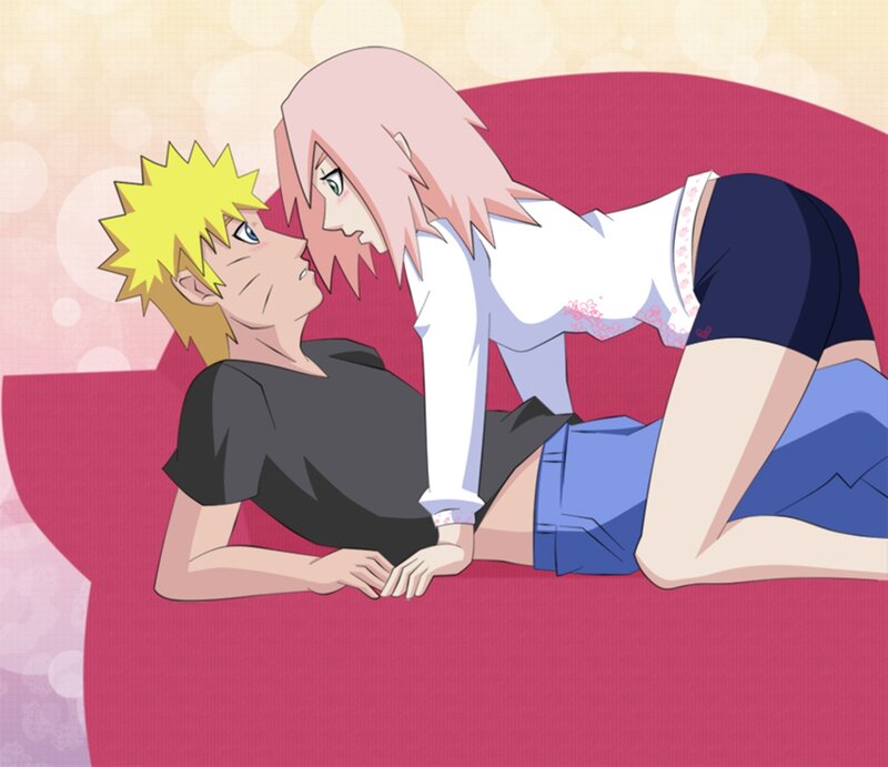 Naruto and Sakura on Couch