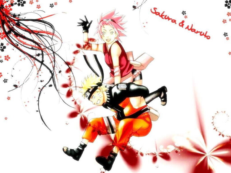 Naruto and Sakura Running