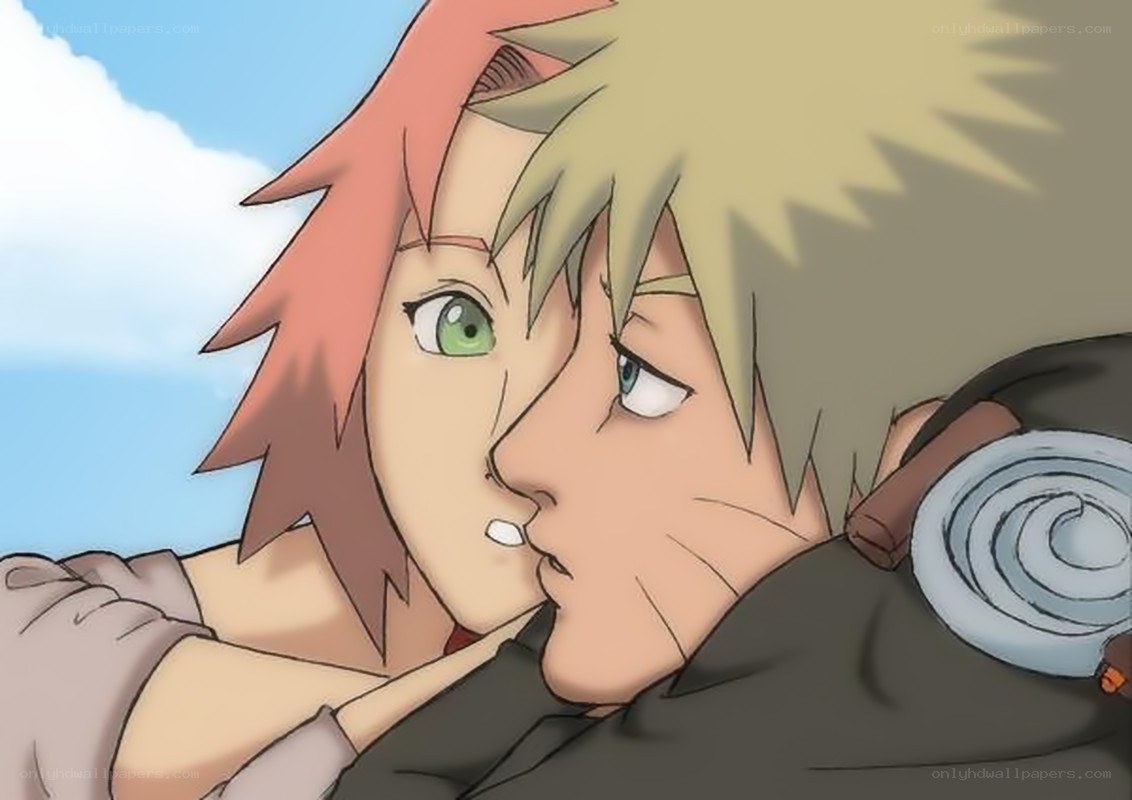Naruto and Sakura sharing a moment