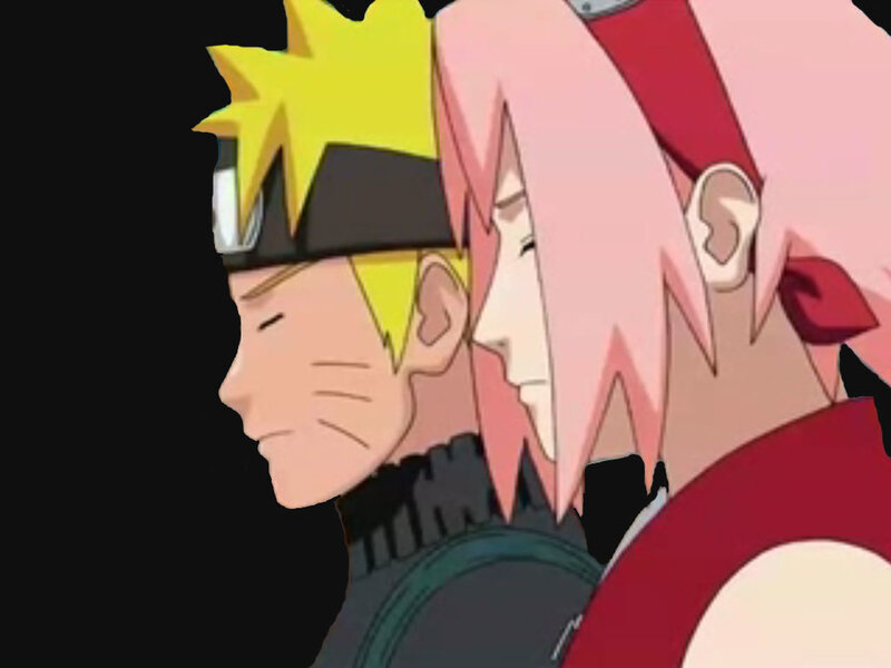 Naruto and Sakura side by side