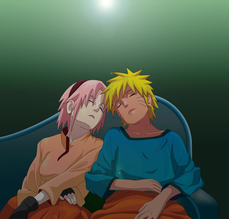 Naruto and Sakura Sleeping