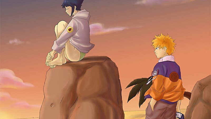 Naruto and Sasuke at sunset