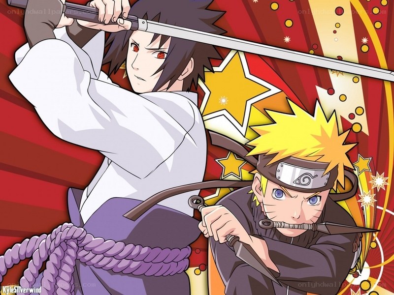 Naruto and Sasuke battle