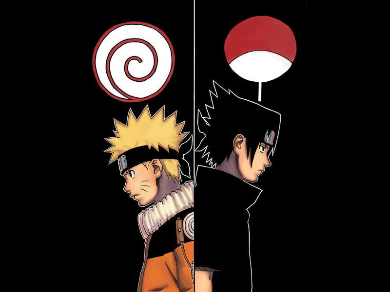 Naruto and Sasuke — Black