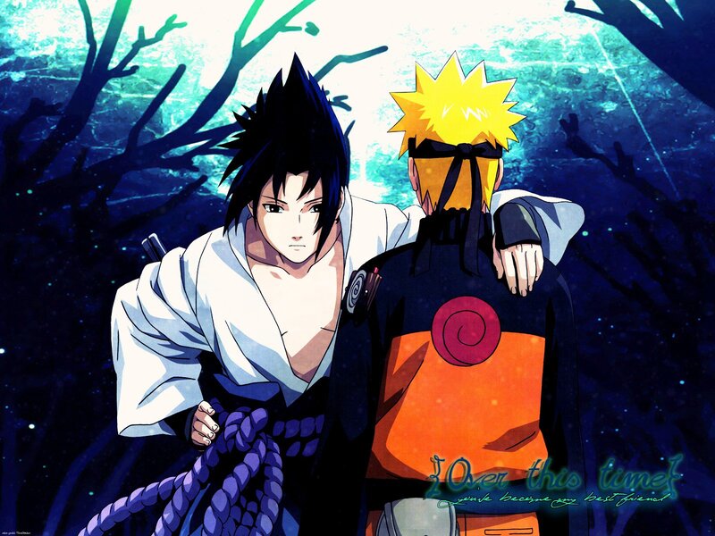 Naruto and Sasuke — Blue, Dramatic, Night