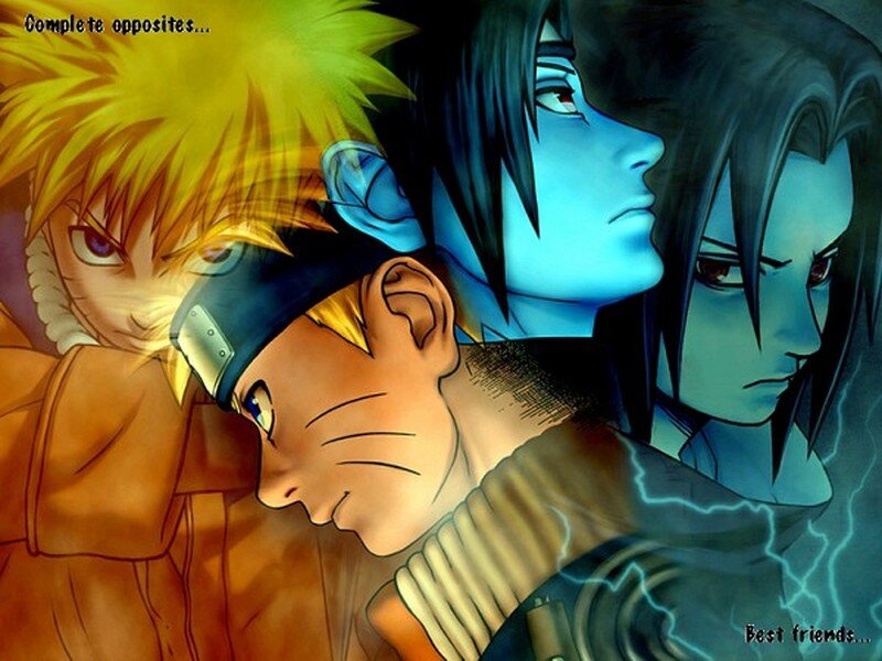 Naruto and Sasuke Characters — Blue