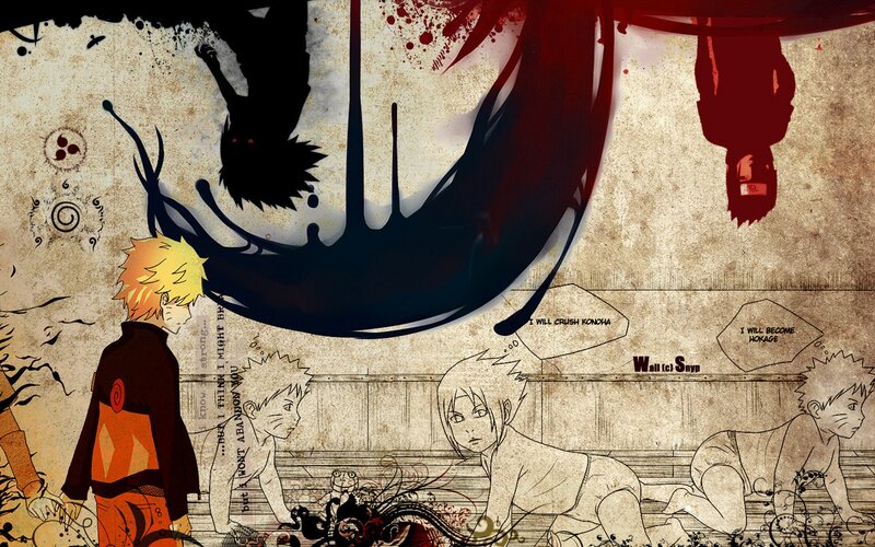 Naruto and Sasuke Characters — Brown