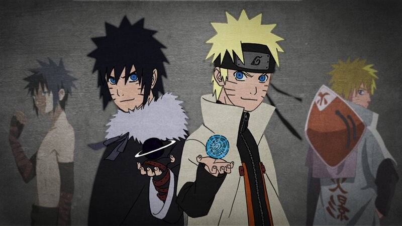 Naruto and Sasuke Characters — Gray