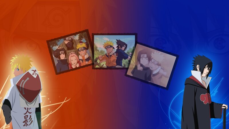 Naruto and Sasuke Characters — Orange, Dramatic