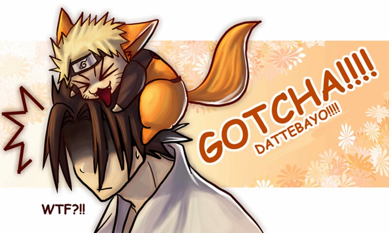 Naruto and Sasuke Characters — Orange, Humorous, Manga