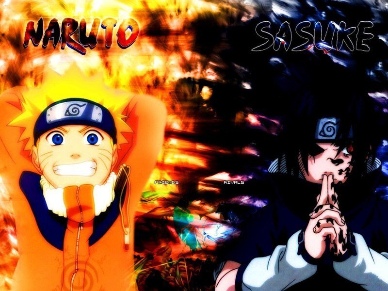 Naruto and Sasuke Characters — Orange