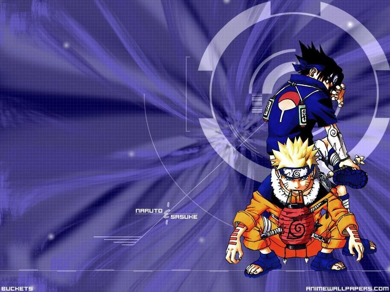 Naruto and Sasuke Characters — Purple, Dynamic