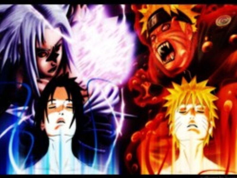 Naruto and Sasuke Characters — Red