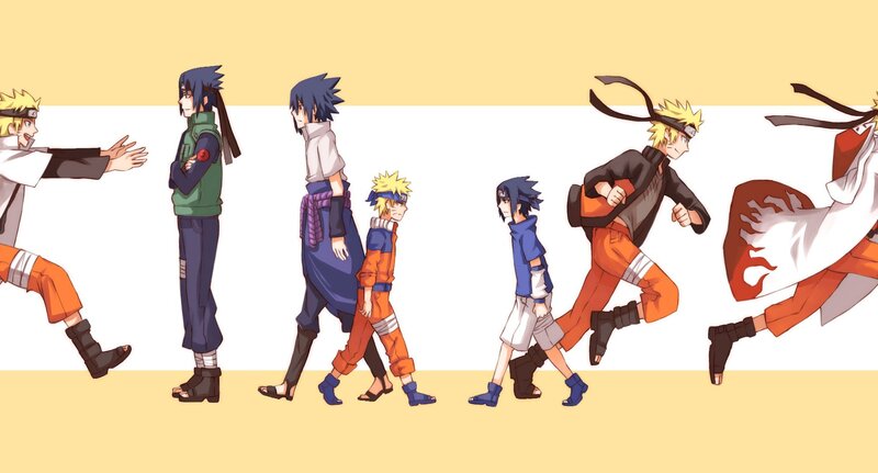 Naruto and Sasuke Characters — Yellow, Dynamic
