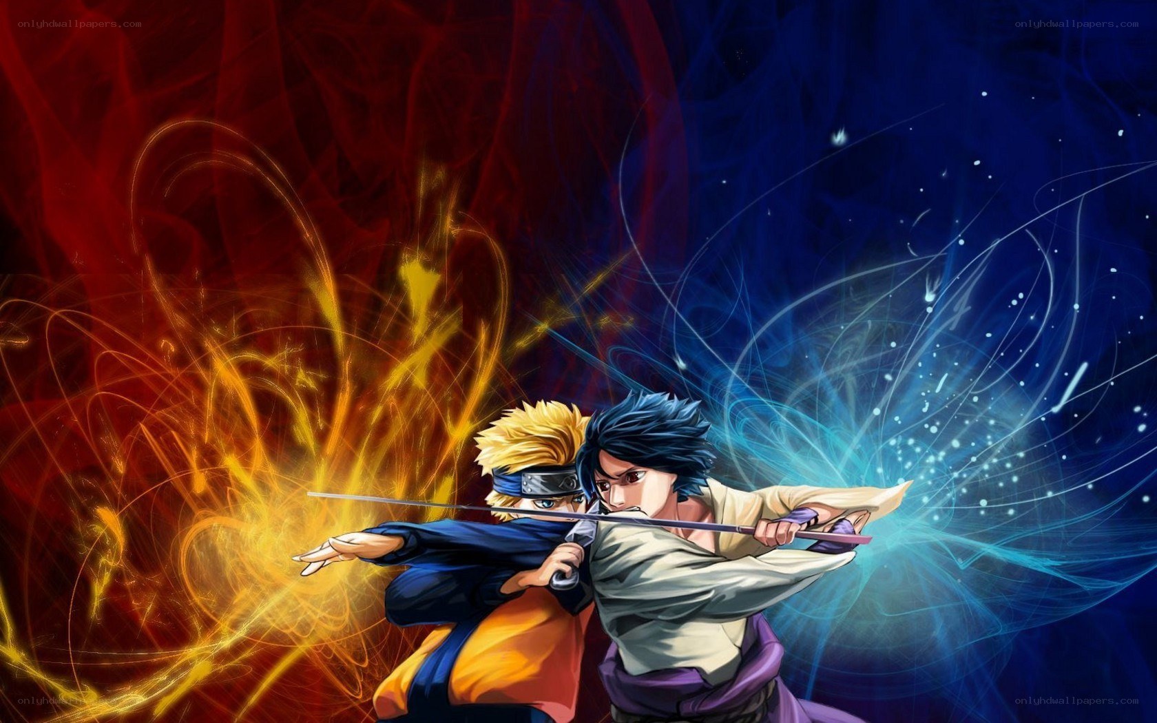 Naruto and Sasuke clash