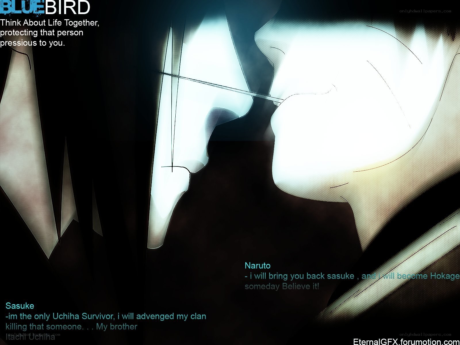 Naruto and Sasuke dialogue