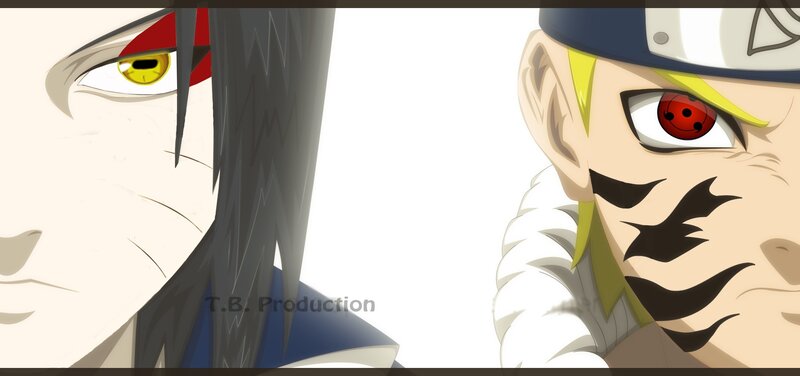 Naruto and Sasuke face-off