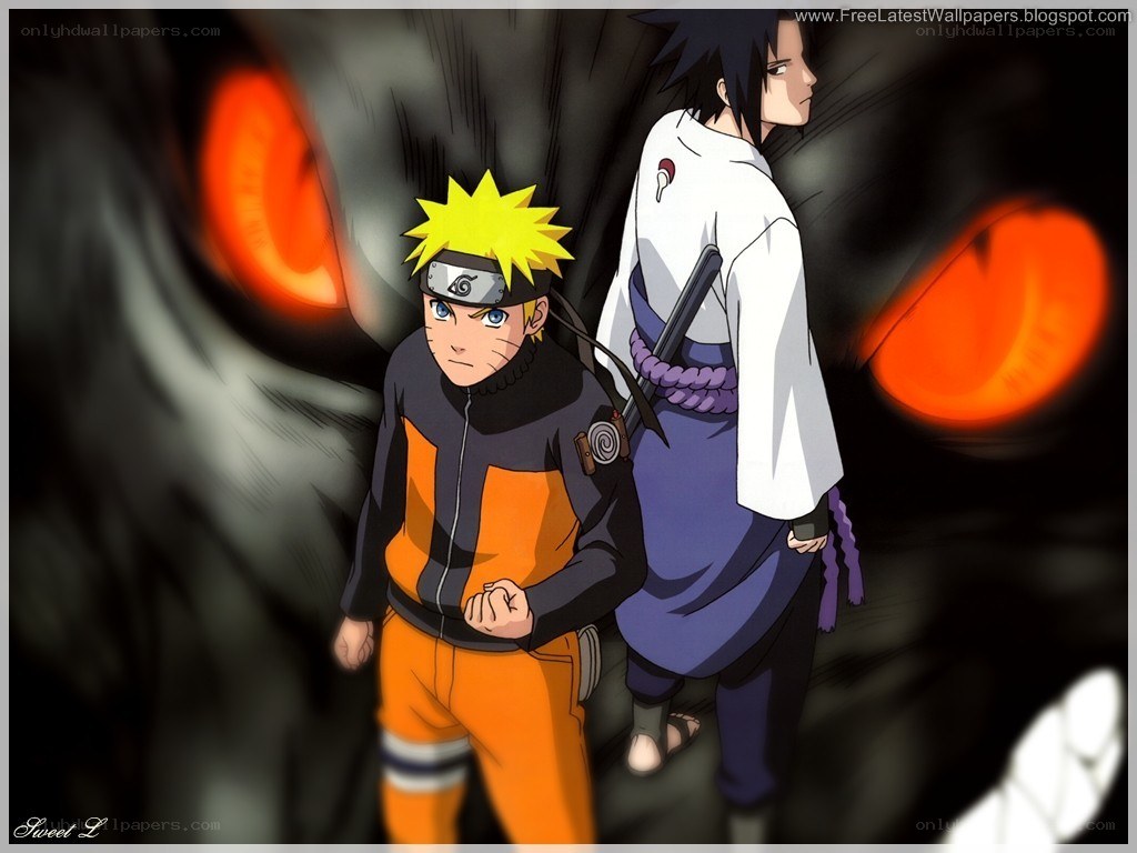 Naruto and Sasuke facing a threat