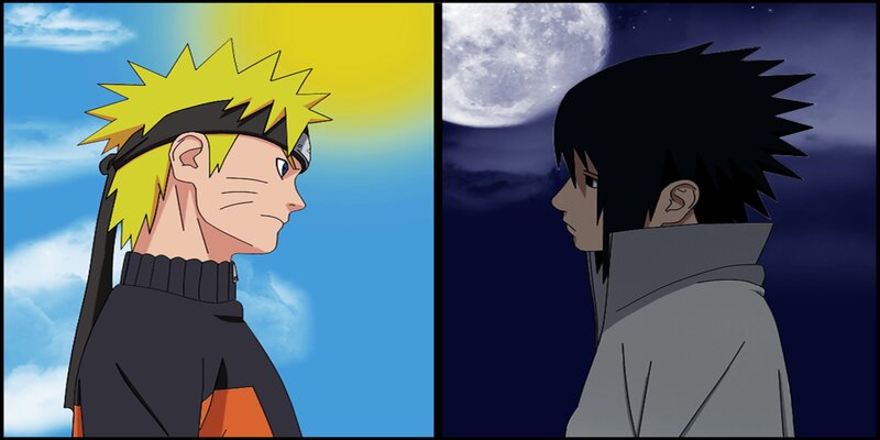 Naruto and Sasuke Facing
