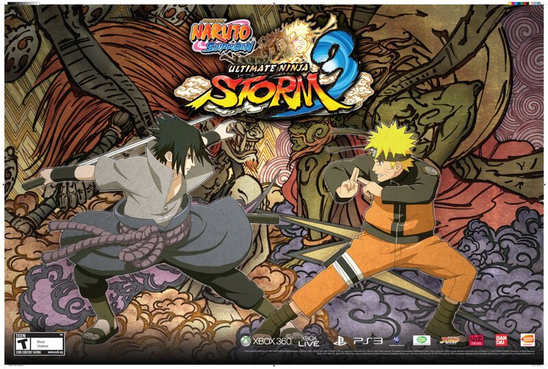 Naruto and Sasuke Fighting — Orange, Dramatic, Anime, Swords