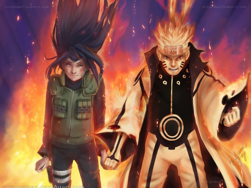 Naruto and Sasuke in battle