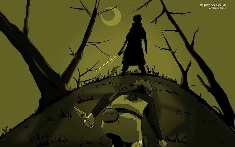 Naruto and Sasuke in Forest